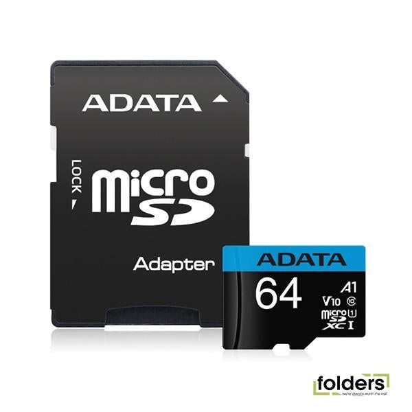 Adata 64GB MicroSDXC UHS-I Card - V10 (FS354-X64) Carousel 1