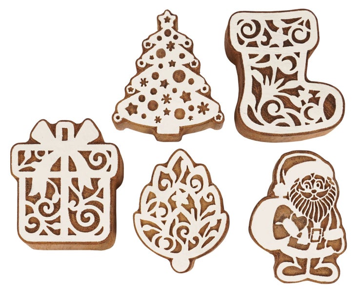 IBA Indianbeautifulart Textile Printing Block Christmas Hand Carousel 1