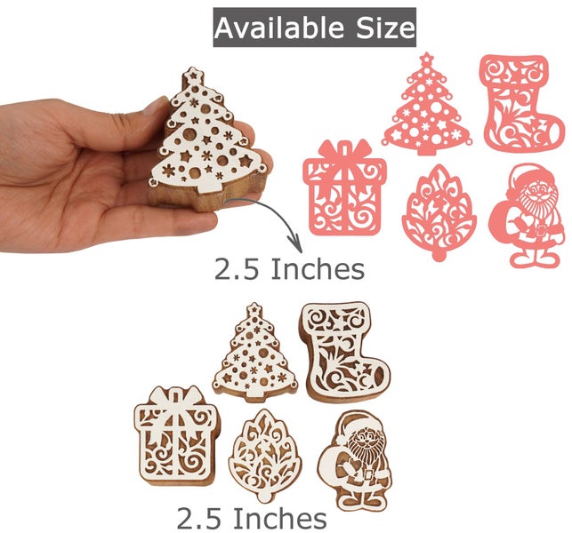 IBA Indianbeautifulart Textile Printing Block Christmas Hand Carousel 2