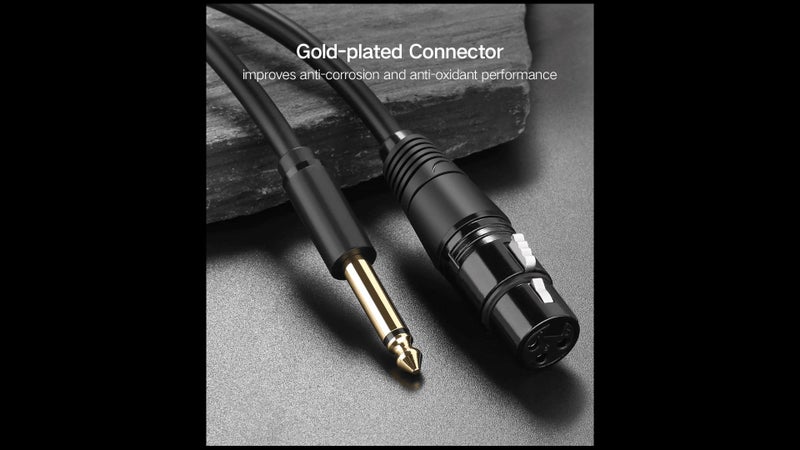 6.5mm 1/4" Jack to Female XLR Cable Male for Microphone 5m AV131 Carousel 1