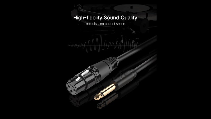 6.5mm 1/4" Jack to Female XLR Cable Male for Microphone 5m AV131 Carousel 2