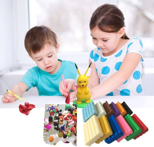 32 Colors Non-Toxic Soft DIY Craft Modelling Clay & Kit Oven Bake Clay Carousel 2