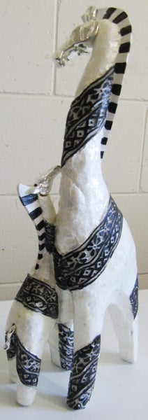 Abstract Zebra mother and baby, in black and white Carousel 2