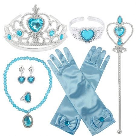 Princess Dress Up Party Accessories for Princess Costume Gloves Tiara Wand Neckl Carousel 6