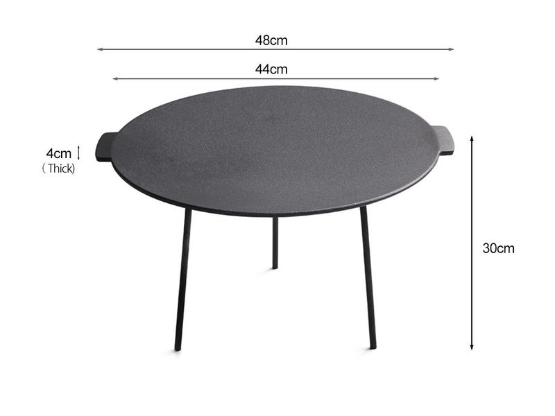 Outdoor Camping Barbecue Rack Cast Iron Grill Pan Carousel 7