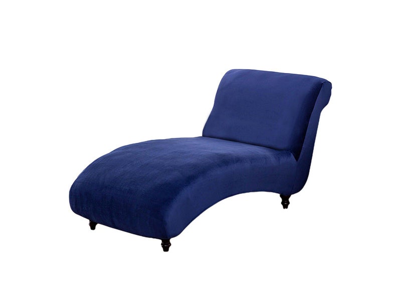 Chaise Lounge Cover Stretch Slipcover Armless Lounge Chair Cover Sofa Cover Blue Carousel 1