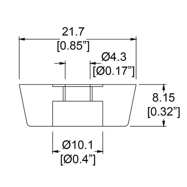 Penn Elcom - 9120 - Small Non-Marking Tapered Rubber Foot with Steel Washer. Carousel 2