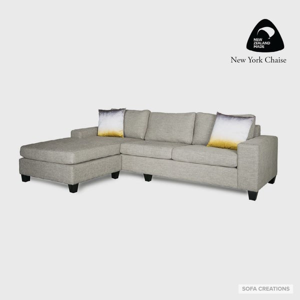 NEW YORK 4.5 SEATER SOFA CHAISE | LOCAL NZ MADE LOUNGE SUITE | $2499 Carousel 1