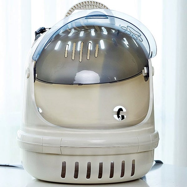 Pet Backpack Carrier Bag Transparent - Creamy white Carousel 7