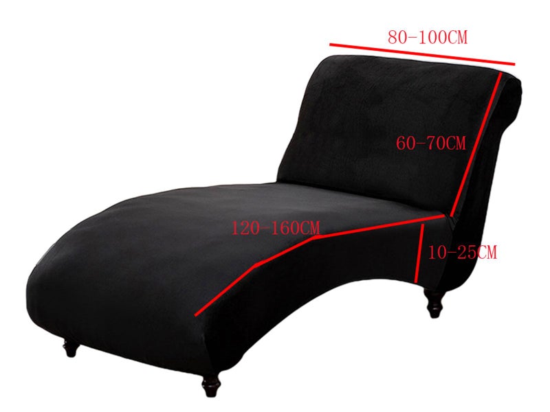 Chaise Lounge Cover Stretch Slipcover Armless Lounge Chair Cover Sofa Cover Blue Carousel 2