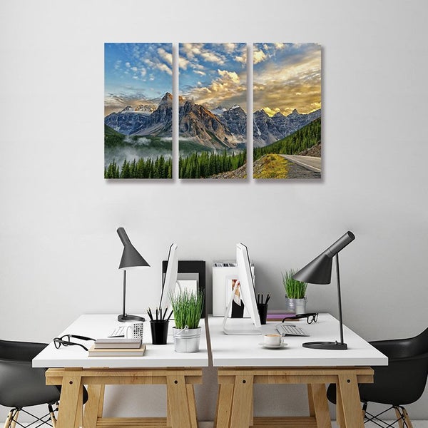 ON SALE FREE SHIPPING - 3 Piece Canvas Art Print - NZ South Island Carousel 4