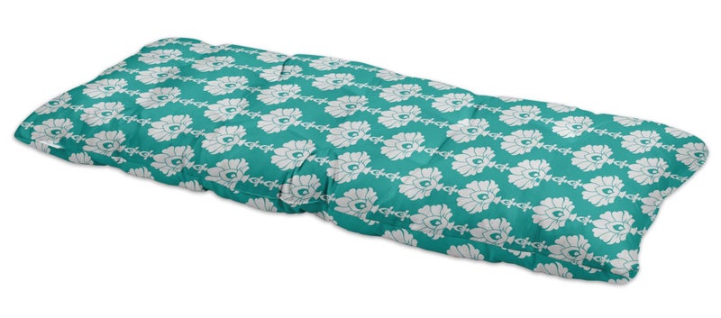 Vargottam Printed Outdoor Bench Cushion Lounger Water Resistant Carousel 1