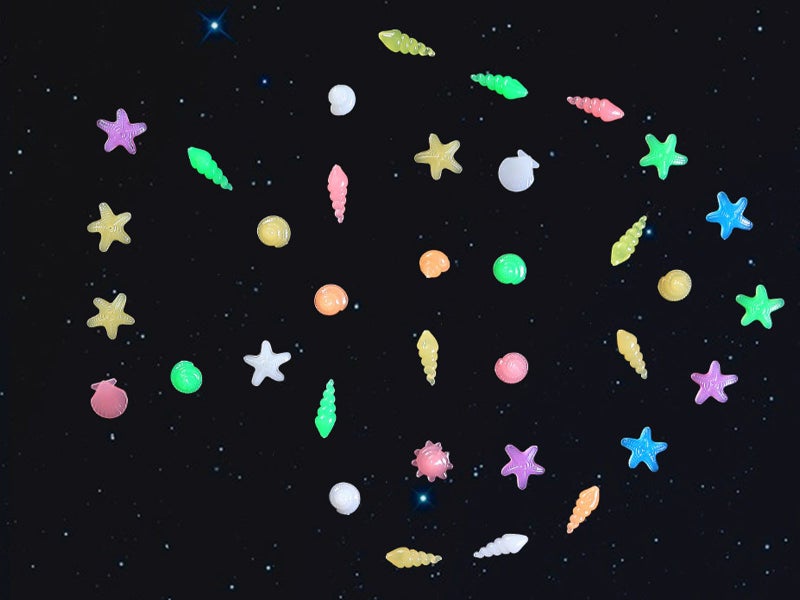 200Pcs Luminous Glowing Pebbles Stones Glow in the Dark Pebbles Fish Tank Decor Carousel 6