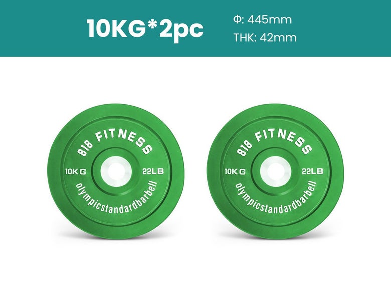 2 x 10kg Olympic Bumper Weight Plates Carousel 1