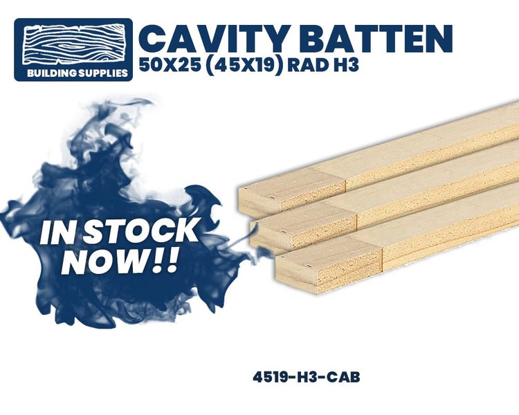 50X25 (45X19) RAD H3 CAVITY BATTEN RDL $2.24/m Carousel 1