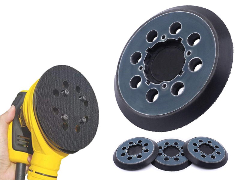 4 Packs 8 Hole Hook Loop Replacement Sanding Pad for DeWalt DWE64233 and N329079 Carousel 1