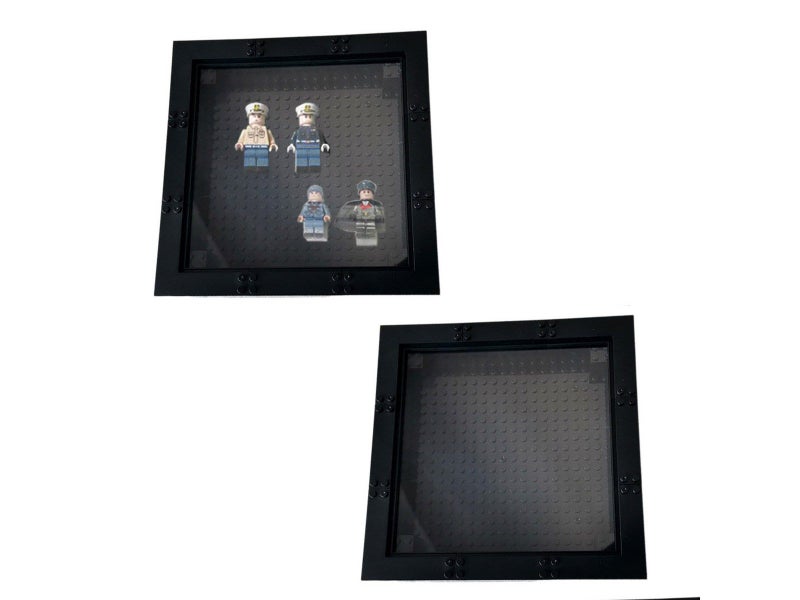 2X Medium DIY Building Block Figures Display Blocks Frame Compatible with LEGO Carousel 1