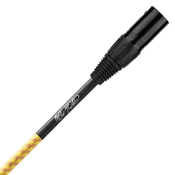 Mophead 15 Foot 4.5m XLR Extension Braided Cable Yellow Brown Carousel 2