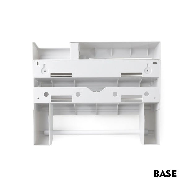 6in1 Wall Mounted Kitchen Rack Towel Holder Foil Roll Organizer Film Dispenser Carousel 8