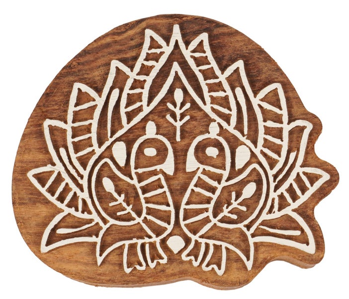 IBA Indianbeautifulart Textile Printing Block Lotus Hand Carved Wooden Stamp Carousel 1