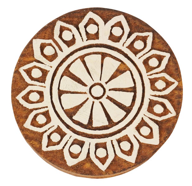 IBA Indianbeautifulart Textile Printing Block Mandala Hand Carved Wooden Stamp Carousel 1