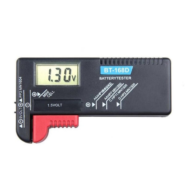 Universal Digital AA/AAA/C/D/9V/1.5V Button Cell Battery Volt Tester Checker Carousel 2