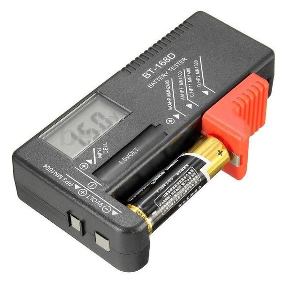 Universal Digital AA/AAA/C/D/9V/1.5V Button Cell Battery Volt Tester Checker Carousel 8