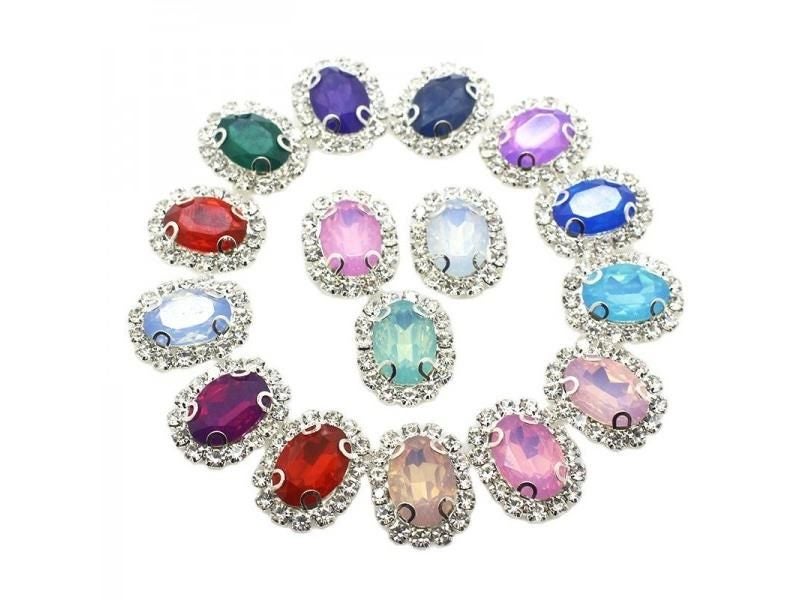 10Pcs Lot New Metal Flatback Wedding Decor Buttons 10 Color DIY Handwork Carousel 2