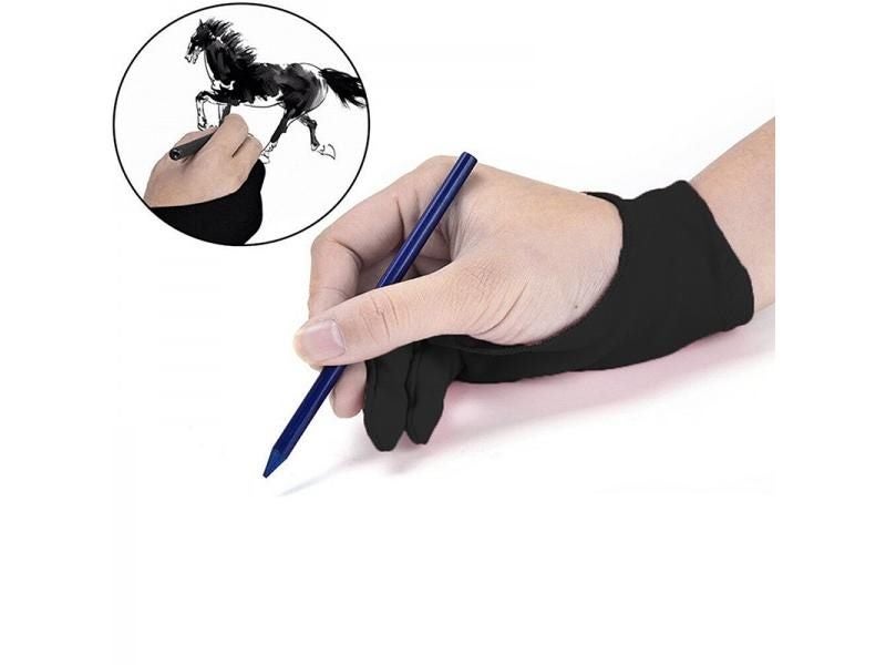 Anti Fouling 2 Finger Painting Glove For Art Students Lovers Black Carousel 2