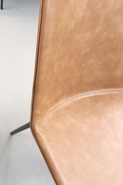 LAST SET OF 2 - Cleona Side Chair - PU Leather - Charcoal Black ** 45% OFF Carousel 13