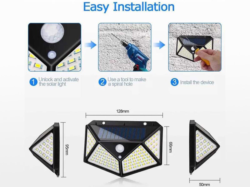 4 Side Illumination Solar Powered Motion Sensor Lights Carousel 5