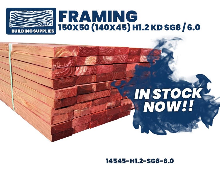 150x50 (140x45) H1.2 KD SG8 Framing 6m / $6.84 per meter Carousel 1