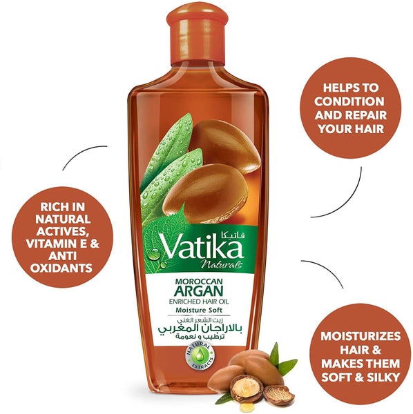 Dabur Vatika Argan Enriched Hair Oil, 200 ml Vitamins A, E, F - Soft & Shine63667591534082110