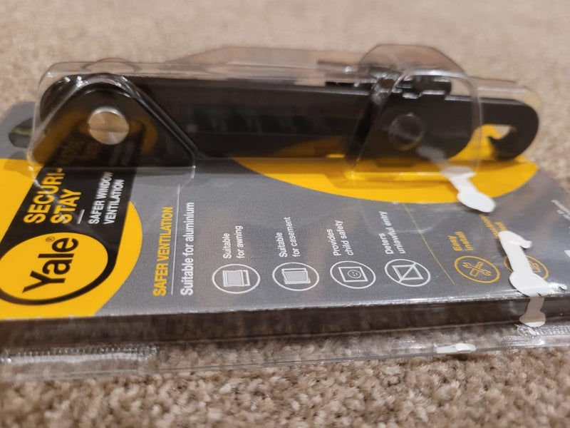 SECURITY WINDOW LATCH - BLACK UNOPENED Carousel 1