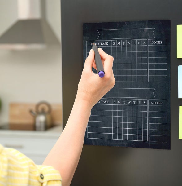 Inkdotpot Magnetic Whiteboard Border Chore Chart For Refrigerator - Dry Erase Carousel 6