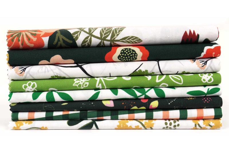 Soimoi 8 Pc Fat Quarter Bundle, Florals Print 18"x 22" DIY Patchwork- 100% Carousel 2
