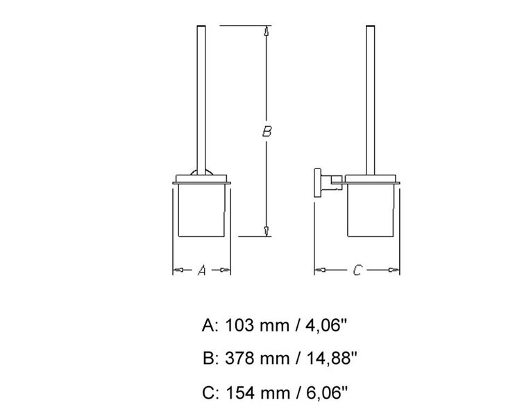 DELETED LINE - PROJECT GLASS WALL HUNG TOILET BRUSH SET GUN MEATAL Carousel 2