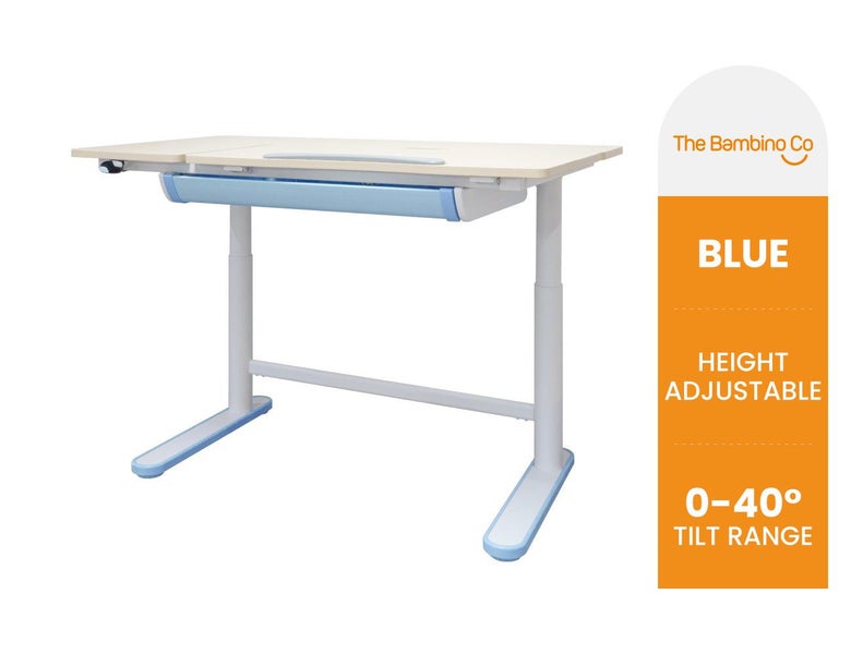 Height & Tilt Adjustable Kids Study Desk Table - Blue Carousel 1