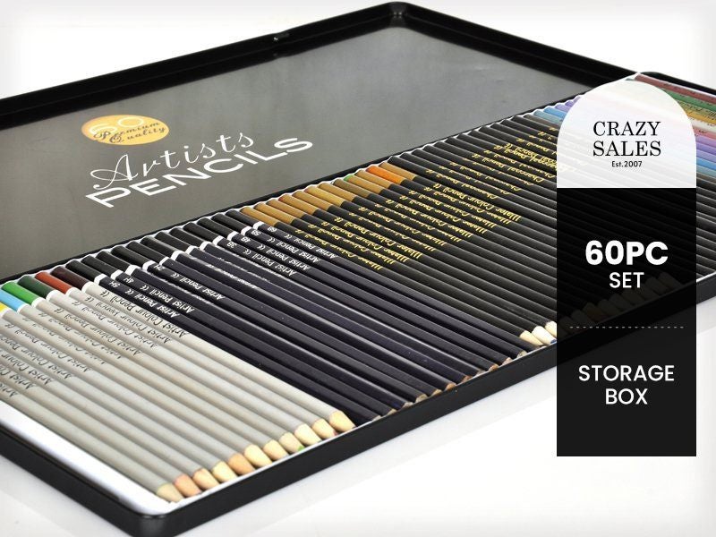 Colour Pencil Set Drawing Colouring Artist Art Tool Pack Of 60 Carousel 1