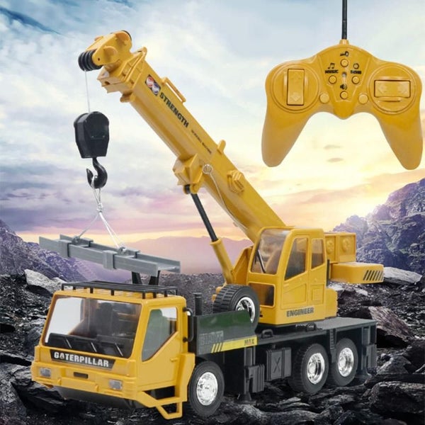 Rc Hoist Crane Model USB Rechargrable Engineering Car Toys For Kids Children Carousel 4