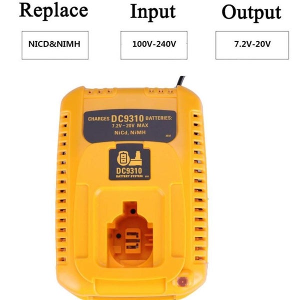 DEWALT NiCad & NiMh and Li ion Battery Charger DC9310 7.2V-18V Battery NZ Plug Carousel 5
