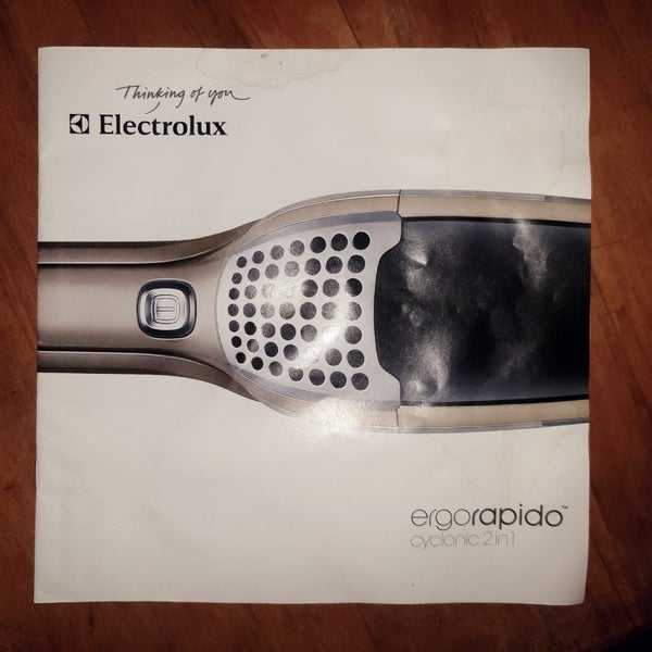 Electrolux Ergorapido stick vacuum cleaner user manual only Carousel 1