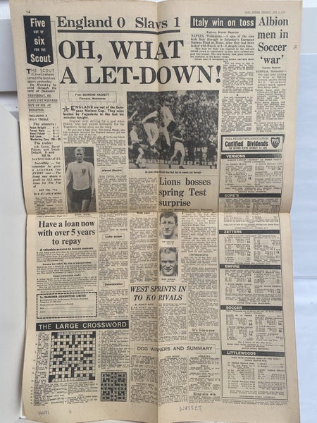 OLD NEWSPAPER: Daily Express, 6 June 1968 - Robert Kennedy Assassinated Carousel 2