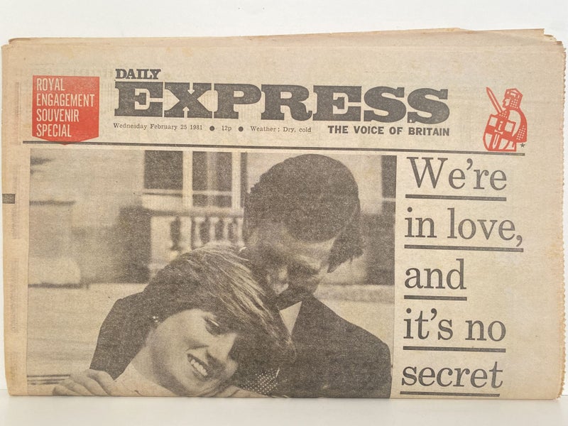 OLD NEWSPAPER: Daily Express, 25 February 1981 - Charles and Diana engaged Carousel 2