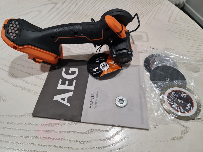 AEG MMS18SBL 18v 3" Brushless Sub Compact Cut Off Tool - Skin Only Carousel 1