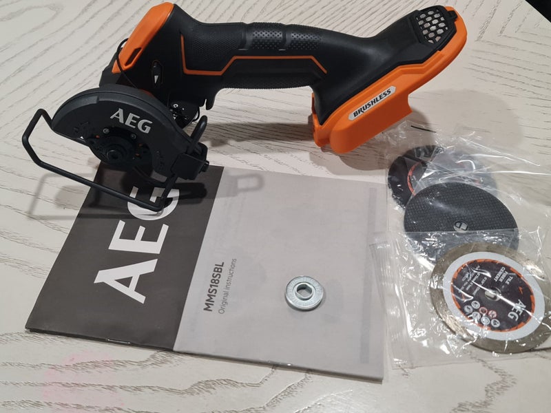 AEG MMS18SBL 18v 3" Brushless Sub Compact Cut Off Tool - Skin Only Carousel 2