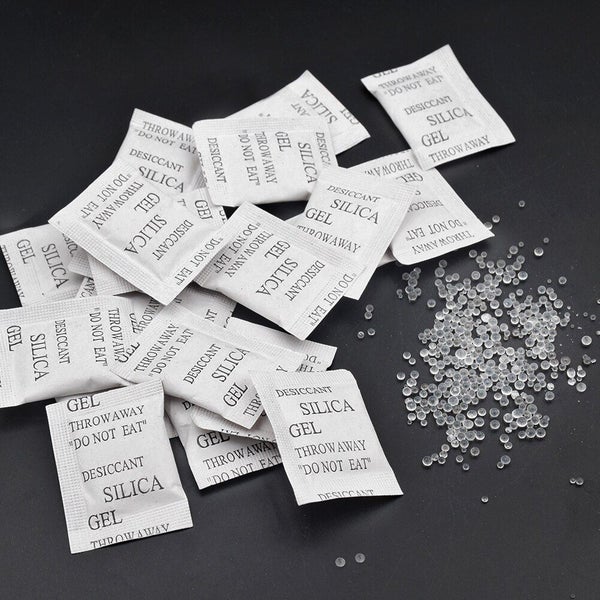 50 Pack 1g Non-Toxic Silica Gel Desiccant Sachet Damp Moisture Absorber Dehumid Carousel 3