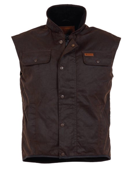 Outback Trading Oilskin Vest - Black or Brown - Sizes S to 7XL Carousel 2