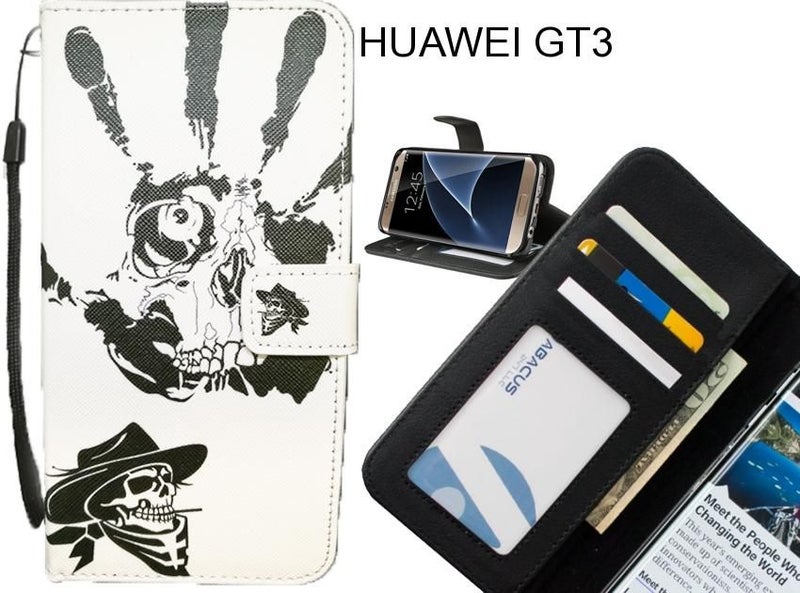 HUAWEI GT3 case 3 card leather wallet case printed ID Carousel 1