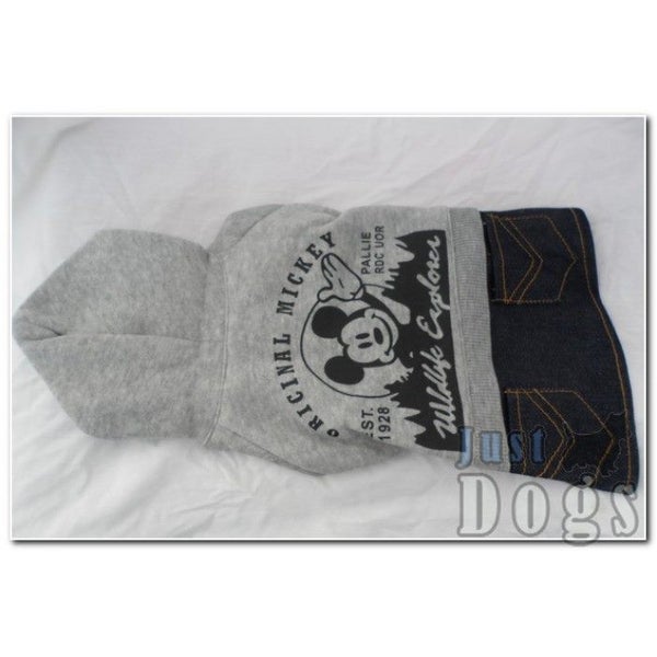 Mickey Mouse Denim Skirt Hoodie - Grey Carousel 1